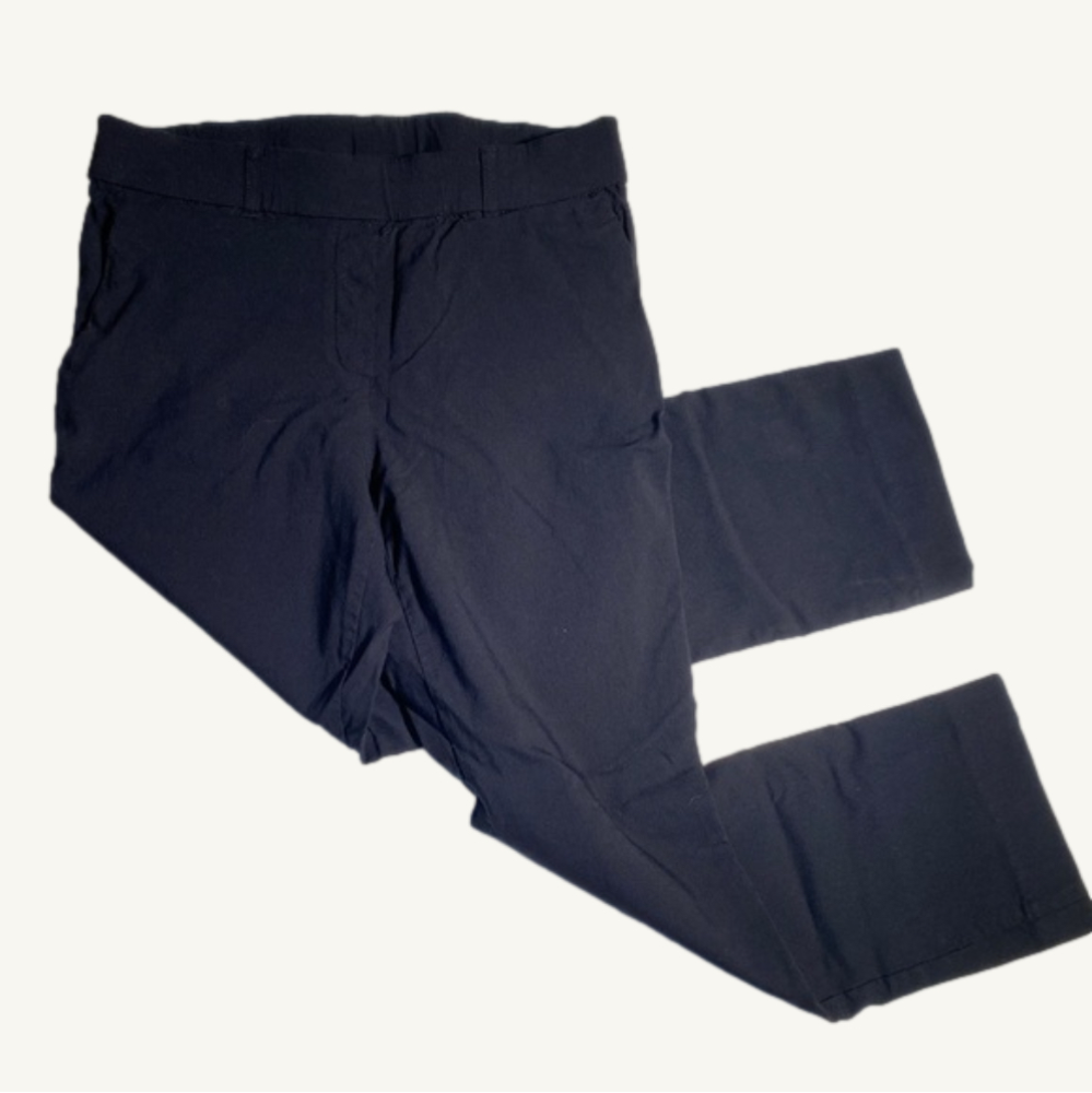 Lily Morgan Petit Black Comfortable Ankle Length Work Pants Size Large